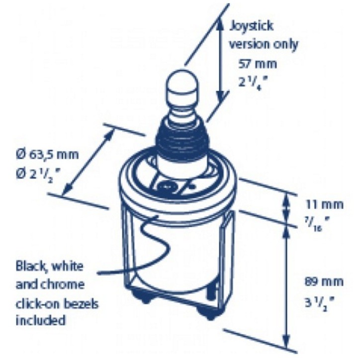 Compact boegschroefpaneel joystick