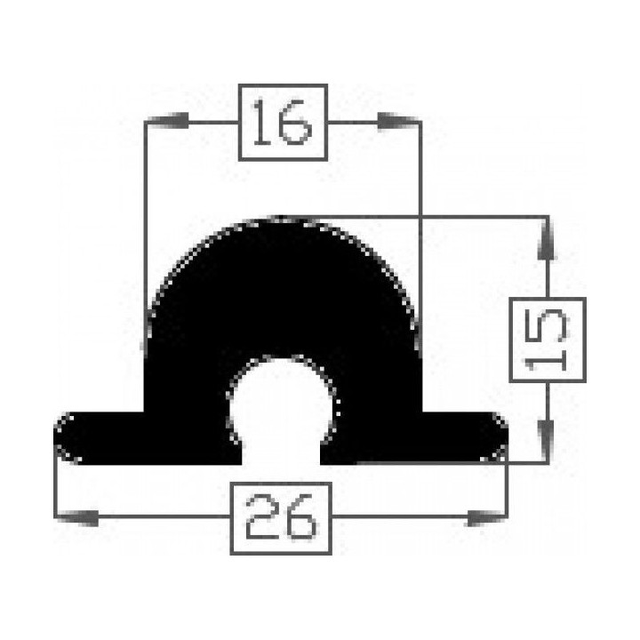 Inschuiffender 26x15mm