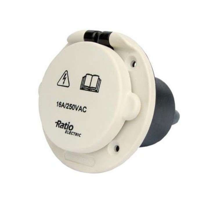 Walstroomaansluiting 16A PVC 230Vac
