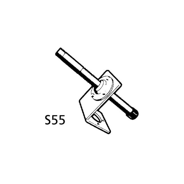 S55 - haakse spiegelbevestiging, INCL. buis