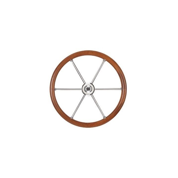 Ultraflex stuurwiel teak met RVS spaken