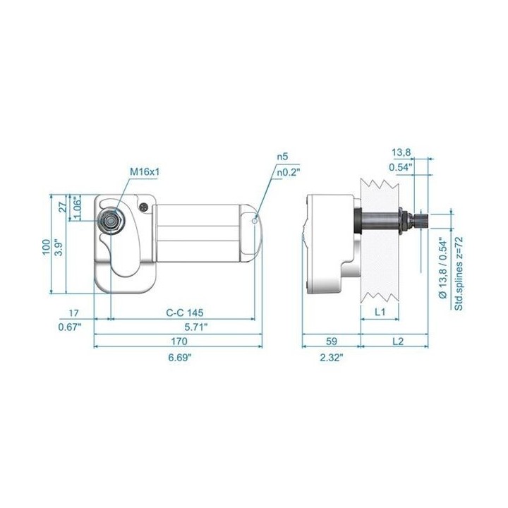 Ruitenwissermotor waterdicht 12V/24V