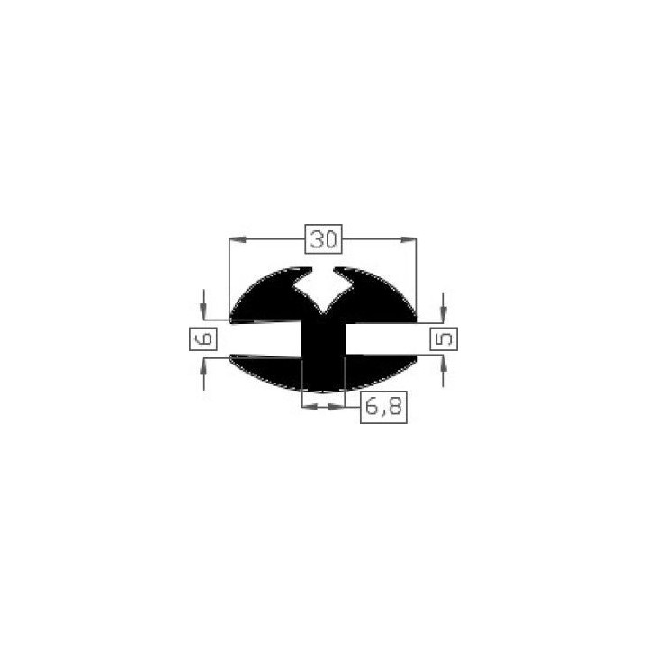 Raamrubber EPDM / TPE Zwart