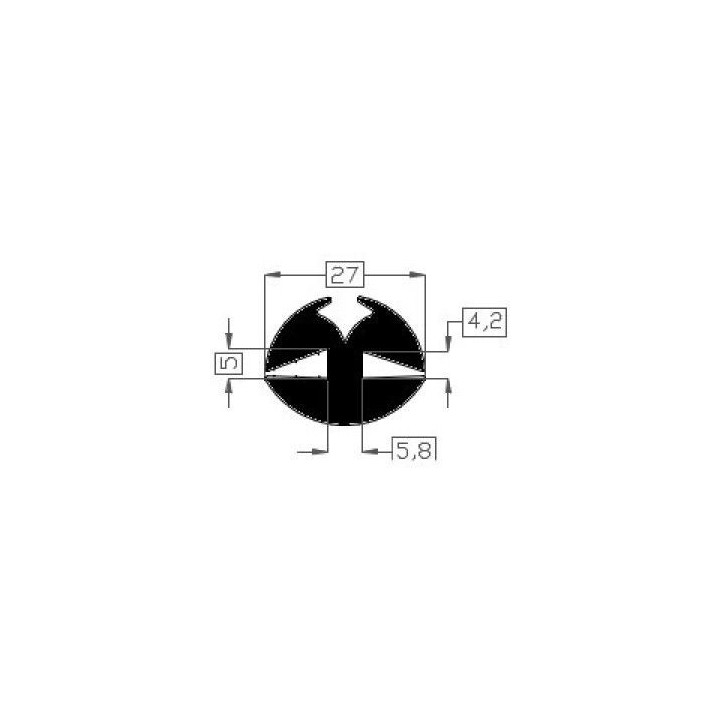 Raamrubber EPDM / TPE Zwart
