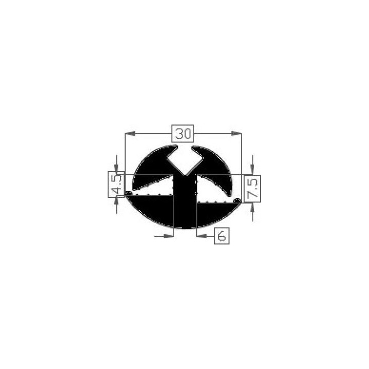Raamrubber EPDM / TPE Zwart