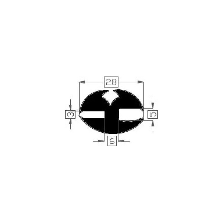 Raamrubber EPDM / TPE Zwart